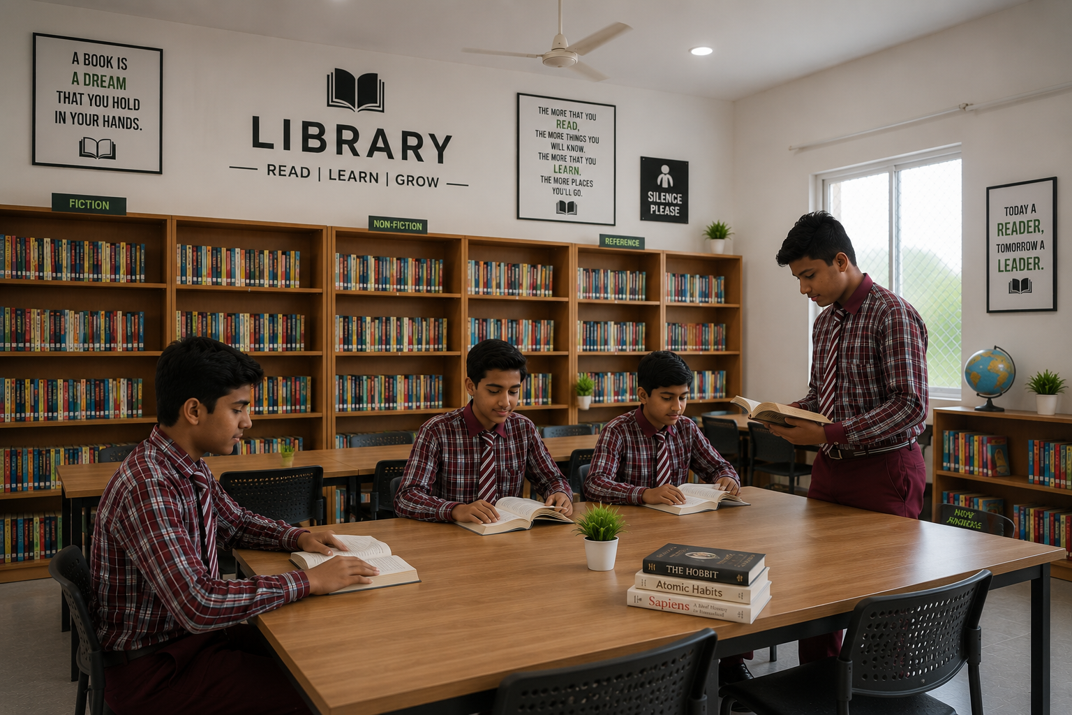 Central Library with 5000+ Books & Digital Reading Room